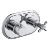 Chrome Single Outlet Ceiling  Mounted Thermostatic Mixer Shower - Camden