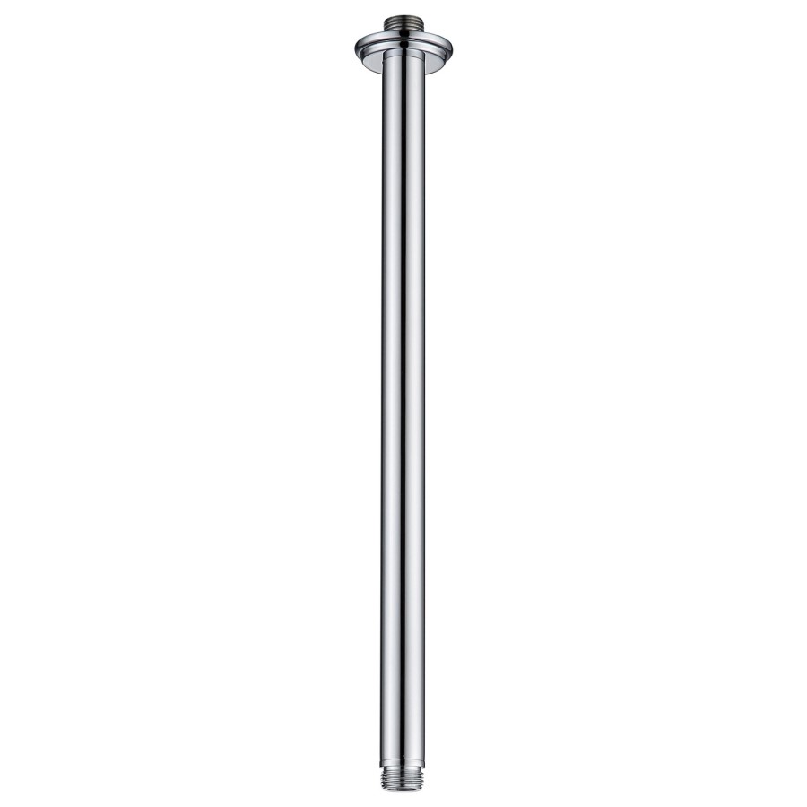 Grade A1 - Chrome Concealed Shower Mixer with Dual Control & Round Ceiling Mounted Head - Camden