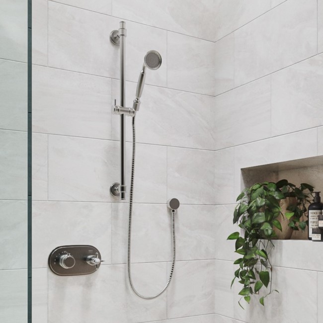 Chrome Single Outlet Thermostatic Mixer Shower with Hand Shower  - Camden