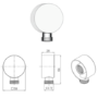 Chrome Dual Outlet Wall Mounted Thermostatic Mixer Shower Set with Hand Shower  - Camden