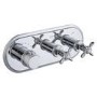 Grade A1 - Chrome Concealed Shower Mixer with Dual Control & Round Wall Mounted Head and Handset - Camden