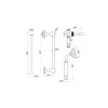 Grade A1 - Chrome Concealed Shower Mixer with Dual Control &amp; Round Wall Mounted Head and Handset - Camden