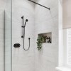 Black Single Outlet Thermostatic Mixer Shower with Hand Shower  - Camden