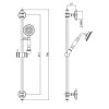 Black Dual Outlet Wall Mounted Thermostatic Mixer Shower with Hand Shower  - Camden