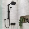 Black Dual Outlet Wall Mounted Thermostatic Mixer Shower with Hand Shower  - Camden