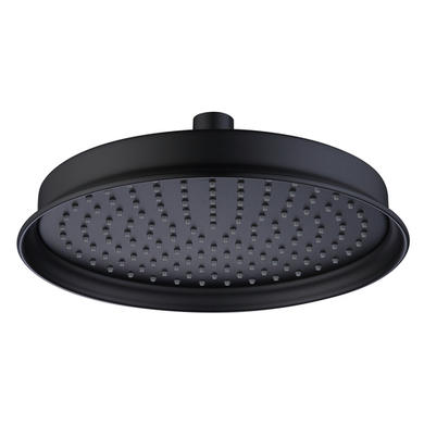 Grade A1 - Black Concealed Shower Mixer with Dual Control & Round Wall Mounted Head and Handset - Camden