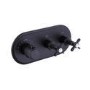 Black Dual Outlet Wall Mounted Thermostatic Mixer Shower Set with Hand Shower  - Camden