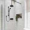 Chrome Dual Outlet Ceiling Mounted Thermostatic Mixer Shower with Hand Shower  - Camden