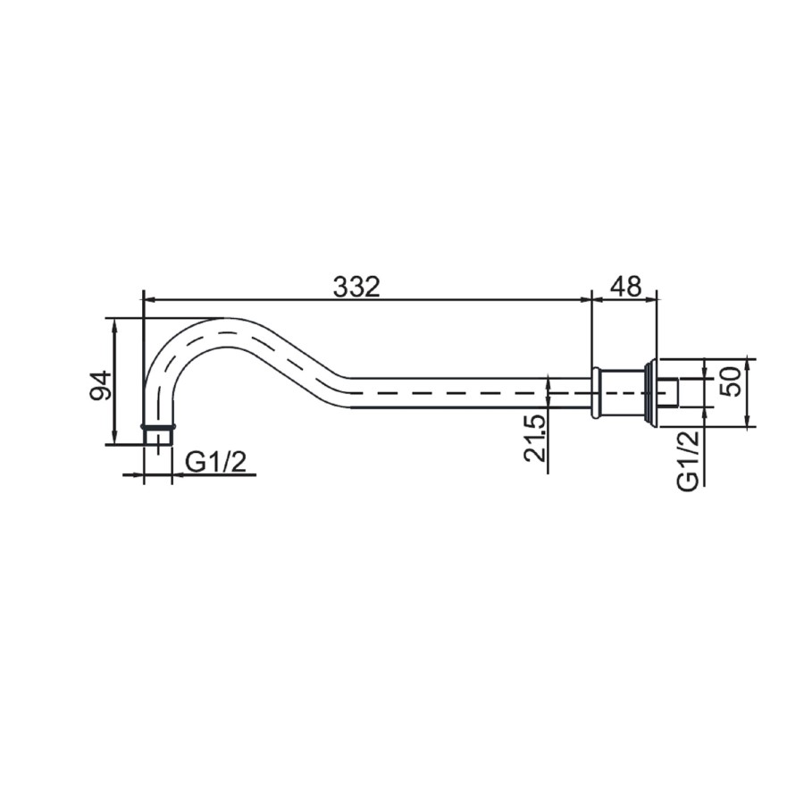 Brushed Brass Single Outlet Wall Mounted Thermostatic Mixer Shower - Camden