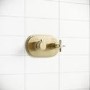 Brushed Brass Single Outlet Ceiling Mounted Thermostatic Mixer Shower - Camden