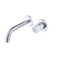 Wall Mounted Chrome Basin Mixer Tap with Marble Handle - Lorano Wall Mounted Chrome Basin Mixer Tap with Marble Handle - Lorano