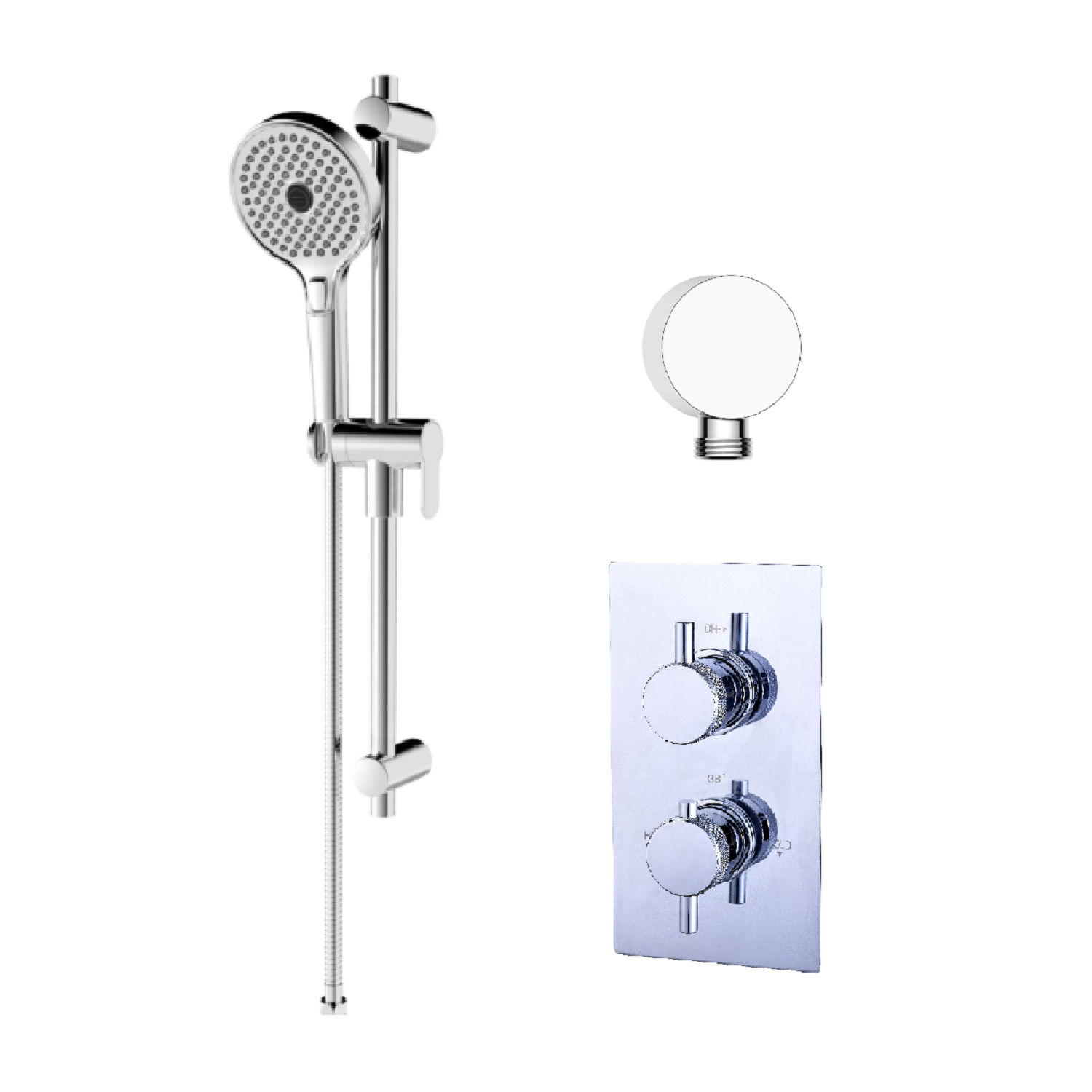 Axel Single Outlet Shower Valve with Slide Rail Kit - Better Bathrooms