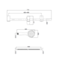 Chrome Dual Outlet Ceiling Mounted Thermostatic Mixer Shower with Hand Shower - Axel