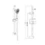 Chrome Dual Outlet Ceiling Mounted Thermostatic Mixer Shower with Hand Shower - Axel