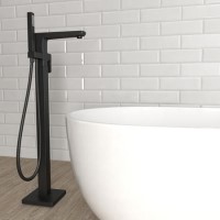 GRADE A1 - Black Freestanding Bath Filler Shower Mixer Tap - Zana