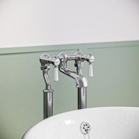 Helston Freestanding Bath Mixer Tap - Chrome