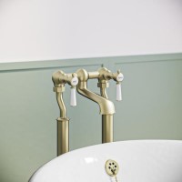 Gold Freestanding Bath Mixer Tap - Helston