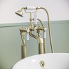 Gold Freestanding Bath Shower Mixer Tap - Helston