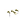 Gold Wall Mounted Bath Shower and Basin Tap Pack - Helston