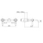 Gold Bath Shower Mixer and Wall Mounted Basin Tap Set - Helston