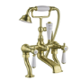 Gold Bath Shower Mixer and Wall Mounted Basin Tap Set - Helston