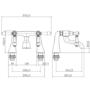 Matt Black Traditional Basin Pillar Taps & Bath Filler Tap Pack - Helston
