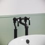 Black Freestanding Bath Mixer Tap - Helston