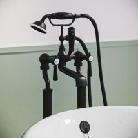Grade A2 - Black Freestanding Bath Shower Mixer Tap - Helston