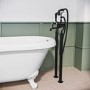 Grade A2 - Black Freestanding Bath Shower Mixer Tap - Helston