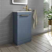 460mm Blue Freestanding Cloakroom Vanity Unit with Basin - Sion 460mm Blue Freestanding Cloakroom Vanity Unit with Basin - Sion