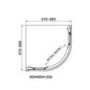 Grade A2 - Chrome 4mm Glass Quadrant Shower Enclosure with Shower Tray 900mm - Lyra