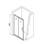 Chrome 4mm Glass Rectangular Sliding Shower Enclosure 1200x800mm - Lyra