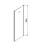 Chrome 4mm Glass Rectangular Sliding Shower Enclosure 1200x800mm - Lyra