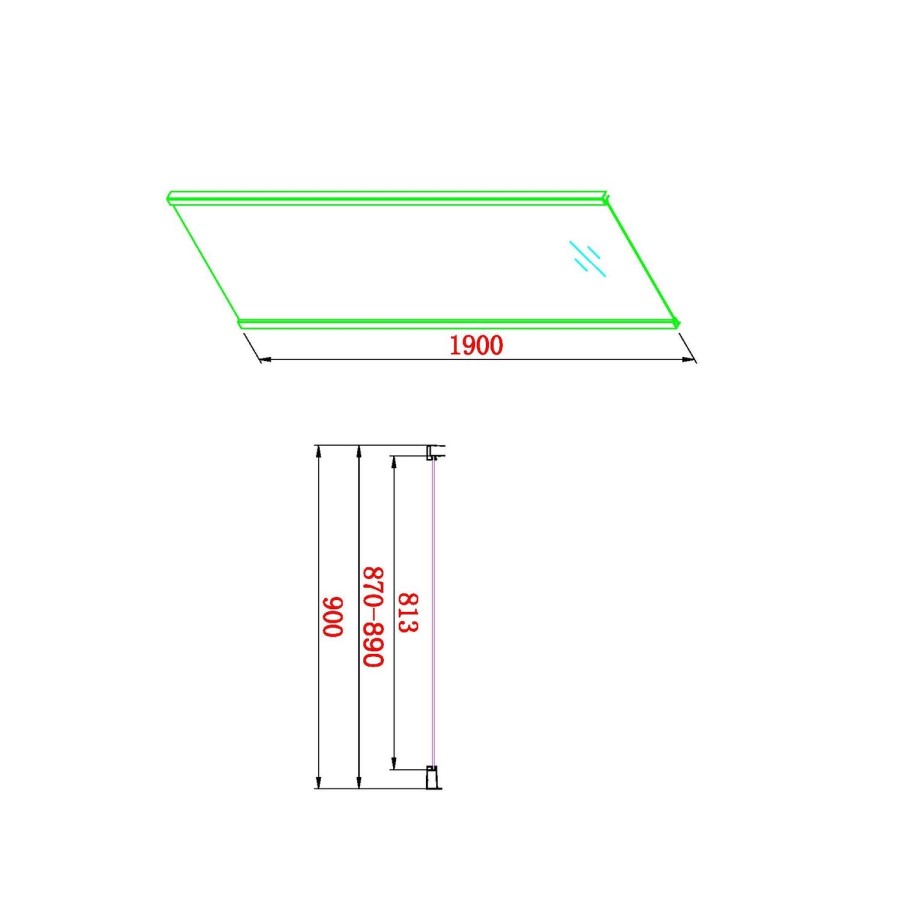 Grade A1 - 760x900mm Rectangular Bi-Fold Shower Enclosure - Lyra
