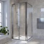 Chrome 4mm Glass Square Bi-Fold Shower Enclosure 800mm - Lyra