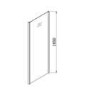 Chrome 4mm Glass Square Bi-Fold Shower Enclosure 800mm - Lyra