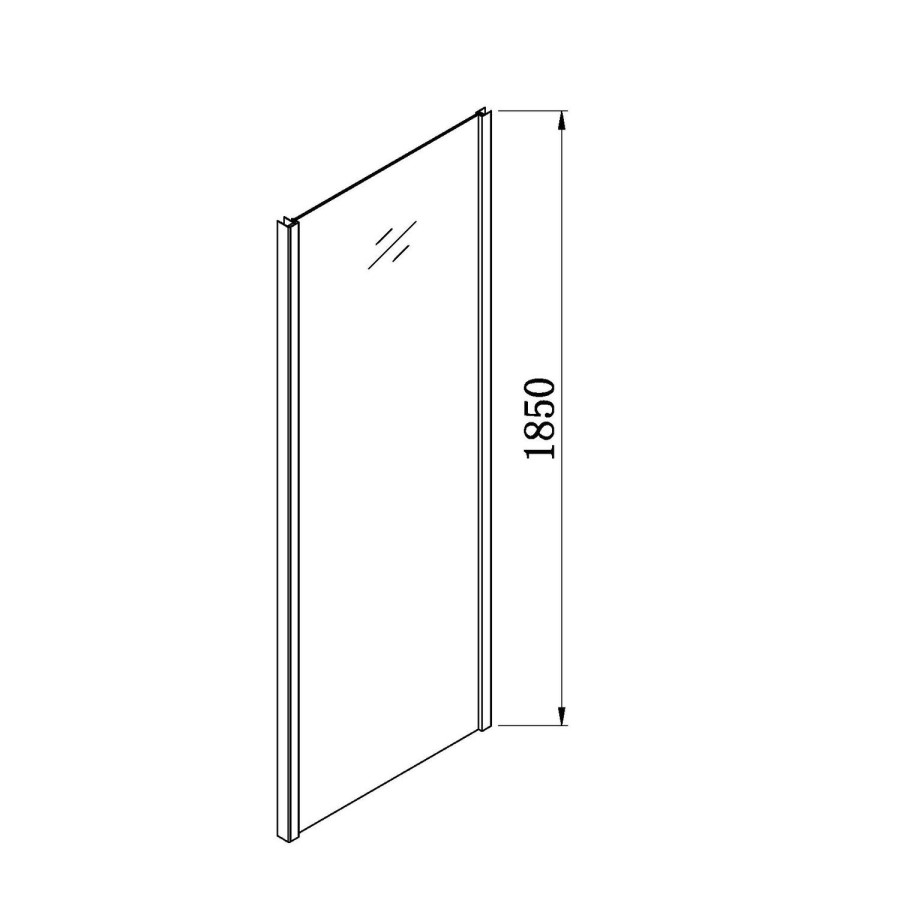 Chrome 4mm Glass Square Bi-Fold Shower Enclosure 800mm - Lyra