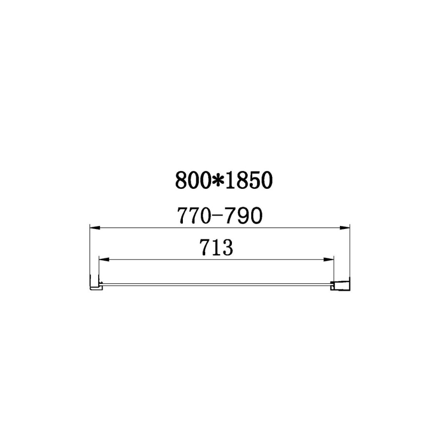 Chrome 4mm Glass Square Bi-Fold Shower Enclosure 800mm - Lyra