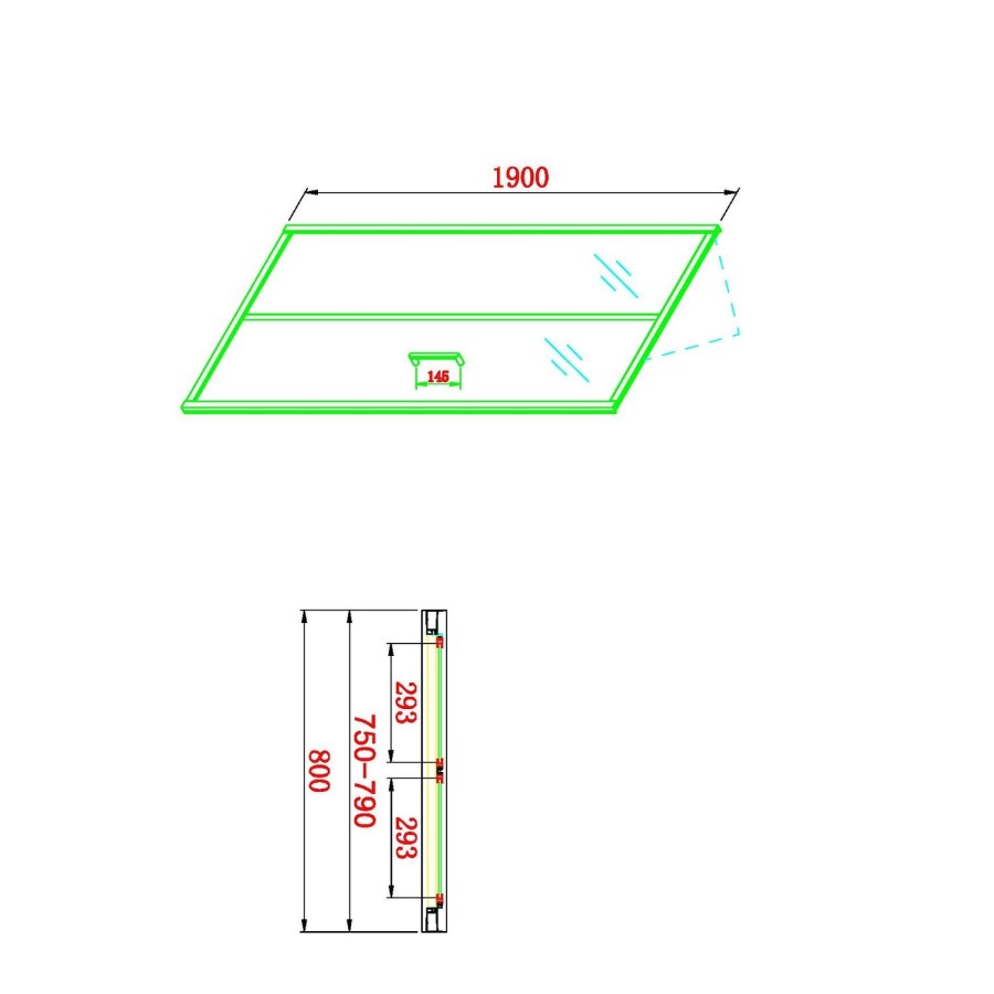 800x900mm Rectangular Bi-Fold Shower Enclosure - Lyra