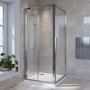 Chrome 4mm Glass Square Bi-Fold Shower Enclosure 900mm - Lyra