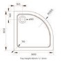 Grade A2 - Chrome 6mm Glass Quadrant Shower Enclosure with Shower Tray 800mm - Carina
