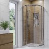 800mm Quadrant Chrome Shower Enclosure Suite with Toilet &amp; Basin - Carina