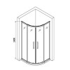 800mm Quadrant Chrome Shower Enclosure Suite with Toilet &amp; Basin - Carina