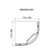 800mm Quadrant Chrome Shower Enclosure Suite with Toilet &amp; Basin - Carina
