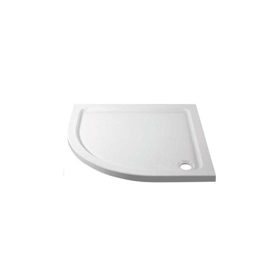 900mm Chrome 6mm Glass Quadrant Shower Enclosure with Shower Tray - Carina