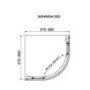 900mm Chrome 6mm Glass Quadrant Shower Enclosure with Shower Tray - Carina