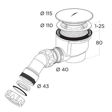 900mm Chrome 6mm Glass Quadrant Shower Enclosure with Shower Tray - Carina