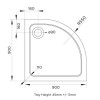 900mm Quadrant Chrome Shower Enclosure Suite with Toilet &amp; Basin - Carina