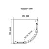 900mm Quadrant Chrome Shower Enclosure Suite with Toilet &amp; Basin - Carina