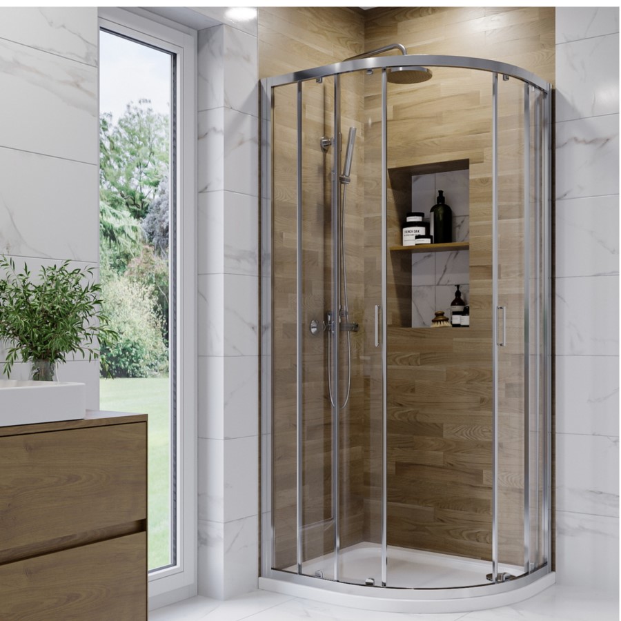 1000mm Quadrant Shower Enclosure with Shower Tray - Carina
